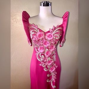pink filipiniana